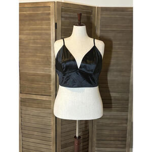 Black Plus-Size Crop Top